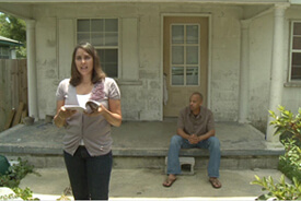 Natasha Trethewey and her brother Joe, still from Congregation, 2010. Natasha Trethewey and her brother Joe, still from Congregation, 2010.