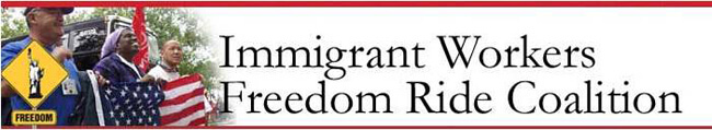 Banner from the Immigrant Workers Freedom Ride website, 2003.