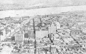 Yoshio Koya, Photograph of the Mississippi River and New Orleans, in Tengoku Amerika, Jigoku Amerika, 68.
