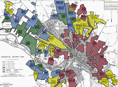 Digital Scholarship Lab, Screenshot from Redlining Richmond, 2011.