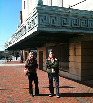 John Lane, Betsy Teter and Gary Henderson outside the Hub City Bookshop, Spartanburg, South Carolina, 2010. 