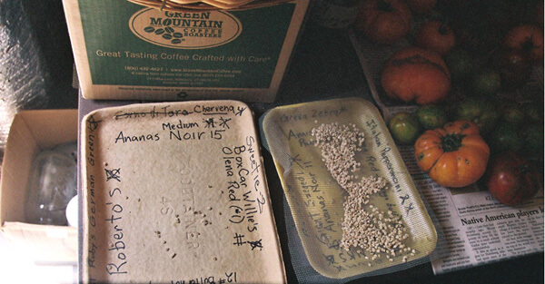 Brian C. Campbell, Seed Drying Trays, Newton County, Arkansas, 2009. Back-to-the-land farmer and seed saver Herb Culver.
