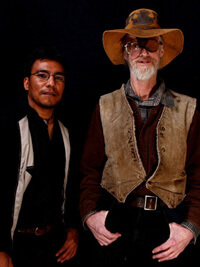 John Hammer, Victor Garcia of Independence County, Arkansas, and Kent Bonar, of Newton County, Arkansas, Ozark Seed Swap, Mountain View, Arkansas, 2009.