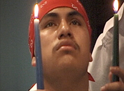 William Brown and Mary Odem, A person participating in the annual celebration of Santa Eulalia, Cherokee County, Georgia, 2003.