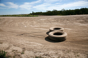 Susan Harbage Page, Tires dragged along roads by the Border Patrol to see fresh footprints left by immigrants, Brownsville, Texas, 2010. Susan Harbage Page, Tires dragged along roads by the Border Patrol to see fresh footprints left by immigrants, Brownsville, Texas, 2010.