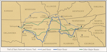 National Park Service, Cherokee removal routes, Trail of Tears National Historic Trail. National Park Service, Cherokee removal routes, Trail of Tears National Historic Trail.