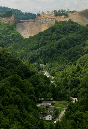 Earl Dotter, Mountaintop removal mine site above McRoberts, Kentucky, 2005. Earl Dotter, Mountaintop removal mine site above McRoberts, Kentucky, 2005.