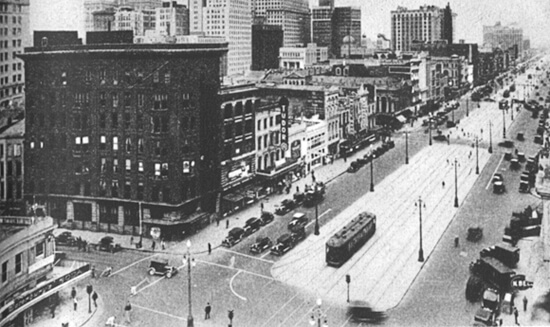 Canal Street, Separating the Old from the New City, from the WPA Guide to New Orleans.