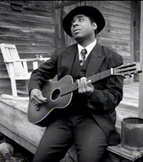 Re-enactment of Blind Willie Johnson in The Soul of a Man, 2003. Re-enactment of Blind Willie Johnson in The Soul of a Man, 2003.