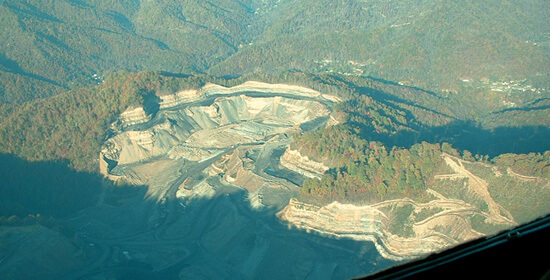 Emily Satterwhite, Aerial view of mountaintop removal site, Southern West Virginia, 2005. Emily Satterwhite, Aerial view of mountaintop removal site, Southern West Virginia, 2005.