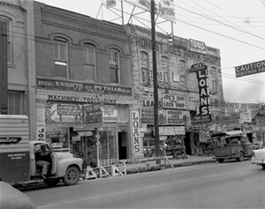 Honest Joe's Pawn Shop, Deep Ellum, 1959, courtesy of the Dallas Public Library Honest Joe's Pawn Shop, Deep Ellum, 1959, courtesy of the Dallas Public Library