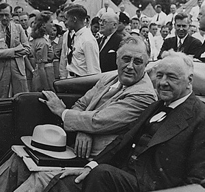 Franklin D. Roosevelt and Josephus Daniels at 4-H Tent City in West Potomac Park, Washington D.C., 14 June 1940. Courtesy of the Franklin D. Roosevelt Presidential Library and Museum.