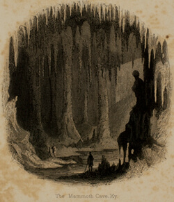 Bayard Taylor, The Mammoth Cave, title page from At Home and Abroad, 1859.