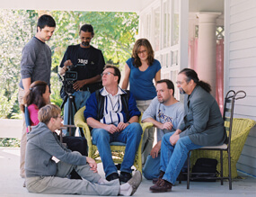 James Peck, Revisiting Flaherty's Louisiana Story company in 2006 at the house Flaherty's company rented in 1946-48, Abbeville, Louisiana, 2006.