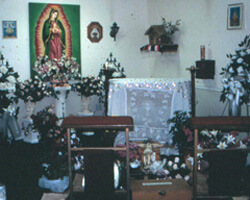 Blessed Sacrament Chapel in the Misión Católica de Nuestra Señora de las Américas. Doraville, Georgia. Photo by Mary Odem, 2000 Blessed Sacrament Chapel in the Misión Católica de Nuestra Señora de las Américas. Doraville, Georgia. Photo by Mary Odem, 2000