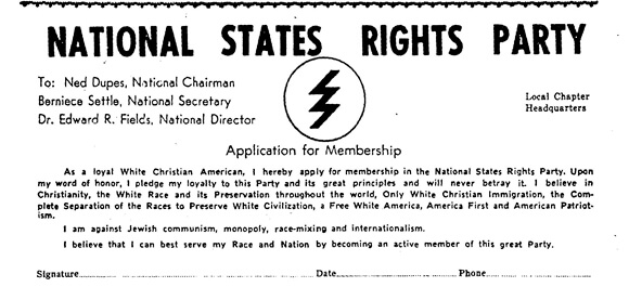 Excerpt from NSRP membership application. Excerpt from NSRP membership application.