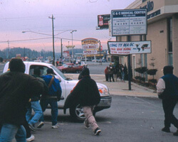 Day Laborers on Buford Highway. Chamblee, Georgia. Photo by Mary Odem, 2001 Day Laborers on Buford Highway. Chamblee, Georgia. Photo by Mary Odem, 2001