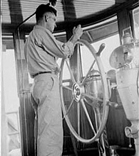 Russell Lee, Library of Congress, Prints & Photographs Division FSA-OWI Collection Reproduction Number: LC-USF33-011806-M4 DLC, Tugboat captain on Mississippi River, 1938. Russell Lee, Library of Congress, Prints & Photographs Division FSA-OWI Collection Reproduction Number: LC-USF33-011806-M4 DLC, Tugboat captain on Mississippi River, 1938.