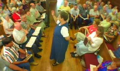 Wilson's Chapel, site of the Chattahoochee Convention (the oldest annual Sacred Harp convention), Carrolton, GA, August 2005. Image courtesy of Matt and Erica Hinton.