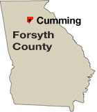 Map of Cumming, Forsyth County, Georgia Map of Cumming, Forsyth County, Georgia