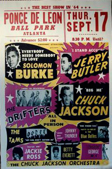 Poster for Soul Music Concert at Ponce de Leon Ballpark