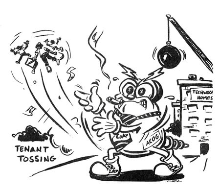 Tenant Tossing Cartoon
