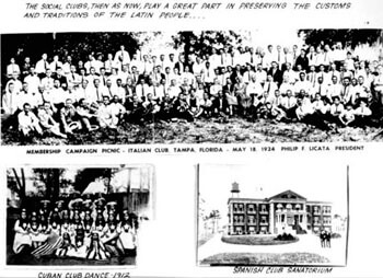 Photographer unknown. Three views of ethnic social clubs from the area, Tampa, Florida, 19--. Catalog no.: N043529. Florida Photographic Collection. Photographer unknown. Three views of ethnic social clubs from the area, Tampa, Florida, 19--. Catalog no.: N043529. Florida Photographic Collection.