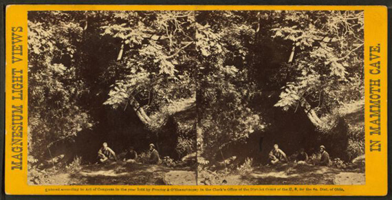 Charles Waldack, Mouth of the cave, Mammoth Cave, Kentucky, 1866.