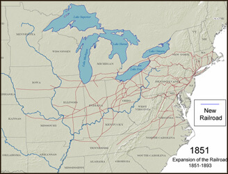 Expansion of the Pennsylvania Railroad 1851-1893.