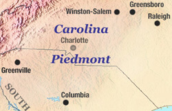 Sarah Toton, Carolina Piedmont map, 2006.