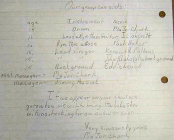 The Superiors, a group of six teenagers from Smithfield, North Carolina, were among those who wrote to J.D. Lewis ask for a chance to perform on Teenage Frolics. Raleigh, North Carolina, July 25, 1967. Used with permission of Yvonne Holley, Lewis Family Papers #5499, Southern Historical Collection, The Wilson Library, University of North Carolina at Chapel Hill.