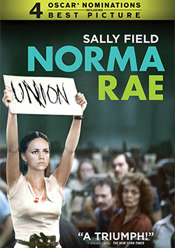 Cover of Norma Rae, directed by Martin Rich, Twentieth Century Fox Film Corporation, 1979. The 2001 DVD re-release cover of Norma Rae features Sally Field's title character in the film's most famous moment.