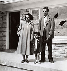 Andrew Wade and his wife and daughter stand in front of their damaged house, May 16, 1954, from the Louisville Courier-Journal. Reproduced by permission from the Wisconsin Historical Society. Andrew Wade and his wife and daughter stand in front of their damaged house, May 16, 1954, from the Louisville Courier-Journal. Reproduced by permission from the Wisconsin Historical Society.