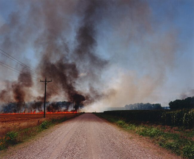 Bruce West, Burning fields, Hollandale, Mississippi, 2007.