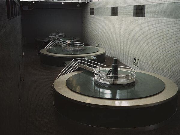 Alfred T. Palmer, Generator hall of the Chickamauga Dam, Chattanooga, Tennessee, 1944.