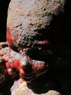 Closeup of a child sculpture inside Kara Walker's A Subtlety, Brooklyn, New York, 2014. Photograph by Valérie Loichot. Courtesy of Valérie Loichot.