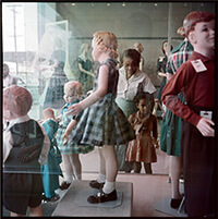 Ondria Tanner and her Grandmother Window-shopping, Mobile, Alabama, 1956. Photograph 37.007 by Gordon Parks. Courtesy of and copyright by The Gordon Parks Foundation.