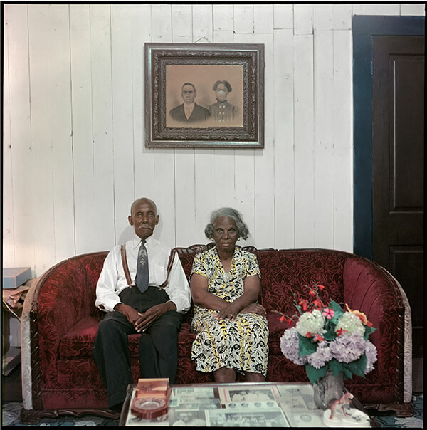 Mr. and Mrs. Albert Thornton, Mobile, Alabama, 1956. Photograph 37.003 by Gordon Parks. Courtesy of and copyright by The Gordon Parks Foundation.