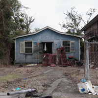 4812 N. Rampart Street near Jourdan Avenue. Holy Cross, New Orleans, Louisiana, November 4, 2005. Photograph by Ian J. Cohn. © Ian J. Cohn.