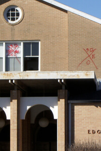 Edgewater Baptist Church, 5900 Paris Avenue, Gentilly, New Orleans, Louisiana, November 23, 2005. Photograph by Lauren Tilton. © Lauren Tilton.
