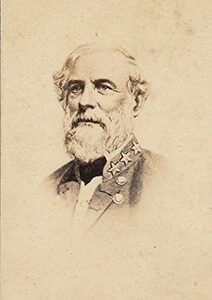 Robert E. Lee, commander of the army of North Virginia. Carte de visite, albumen print.