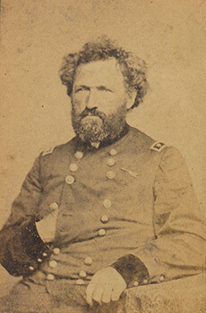 Union Brigadier General Mortimer D. Leggett. Carte de visite, albumen print.