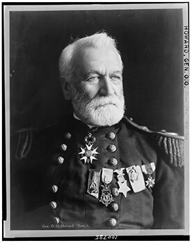 Major General Oliver Otis Howard, former commander of the Union Army of Tennessee. Photographic print, ca. 1908.