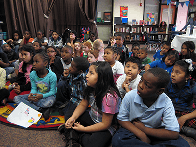 Students at Hickory Hills Elementary School, Marietta, Cobb County, Georgia, December 3, 2010. Photograph courtesy of the city of Marietta, CC BY. In Cobb and other "nearing majority black" suburban counties schools are becoming increasingly segregated.
