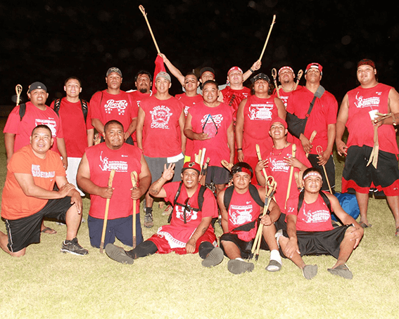 Choctaw Nation Labor Day Stickball Tournament. Photograph of Beaver Dam Team. Posted to Mississippi Band of Choctaw Indians Public Facebook Page, September 2, 2014. Choctaw Nation Labor Day Stickball Tournament. Photograph of Beaver Dam Team. Posted to Mississippi Band of Choctaw Indians Public Facebook Page, September 2, 2014.