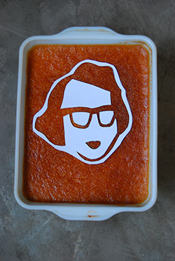 Brooke Hatfield experimented with several iterations of FLANnery O'Connor. Pictured above is version 1. Photograph by Brooke Hatfield. Courtesy of Brooke Hatfield.