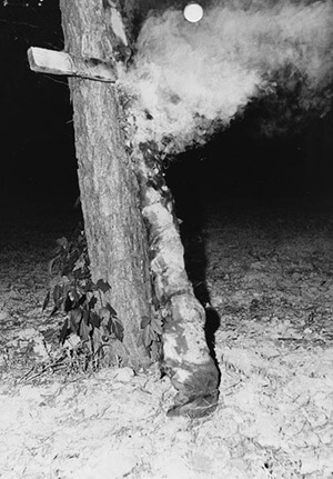 Sunbeam cross burning, Scott County, Mississippi, 1965. Mississippi Department of Archives and History Digital Collections, Sovereignty Commission Papers, Mississippi State Sovereignty Commission. Courtesy of the Mississippi Department of Archives and History. Sunbeam cross burning, Scott County, Mississippi, 1965. Mississippi Department of Archives and History Digital Collections, Sovereignty Commission Papers, Mississippi State Sovereignty Commission. Courtesy of the Mississippi Department of Archives and History.