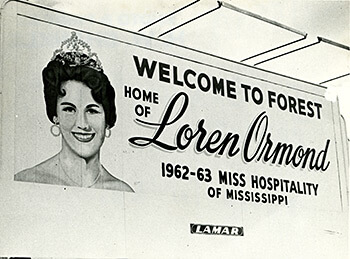 "Welcome to Forest" sign, Forest, Mississippi, 1963. Photograph by Hugh Shankle. Mississippi Department of Archives and History, Hugh Shankle Collection, PI/COL/1981.0066. Courtesy of the Mississippi Department of Archives and History. "Welcome to Forest" sign, Forest, Mississippi, 1963. Photograph by Hugh Shankle. Mississippi Department of Archives and History, Hugh Shankle Collection, PI/COL/1981.0066. Courtesy of the Mississippi Department of Archives and History.