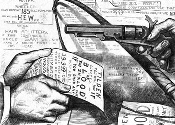 Compromise, Indeed!, Harper's Weekly, January 27, 1877, 64. Cartoon by Thomas Nast. Compromise, Indeed!, Harper's Weekly, January 27, 1877, 64. Cartoon by Thomas Nast.