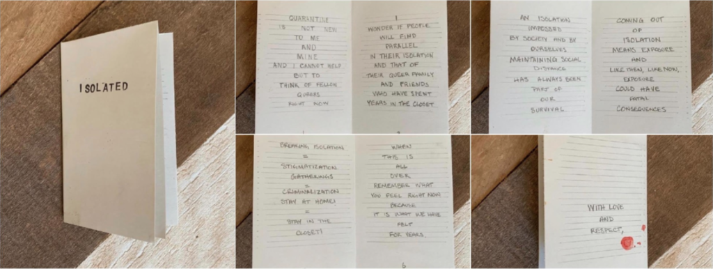 Book sketch for future study on Isolation, 2020. Collage by Eric Solomon. Courtesy of Forrest Lawson.